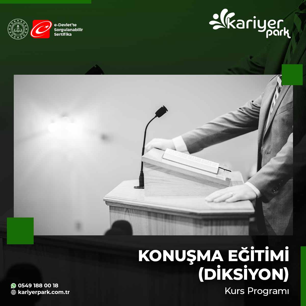 Konuşma Eğitimi (Diksiyon) Kurs Programı, etkili ve anlaşılır şekilde konuşma becerilerini geliştirmek isteyen bireyler için tasarlanmış bir eğitim programıdır.